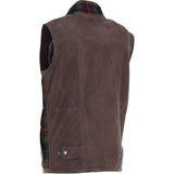 Ashwood Leather x Harris Tweed Men's Gilet Brown/Red/Green: TW-901-07-BR