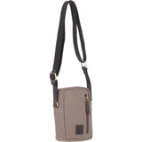Fenland Canvas & Leather body Bag Mud/Grey: FEN-750