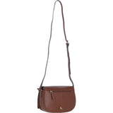 Ashwood Leather Crossbody Bag with Twist Lock 2 Tone Tan: 64787
