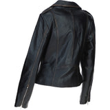 Exquisite Ashwood Leather Ladies Biker Jacket Black Ruboff: AWL-1881