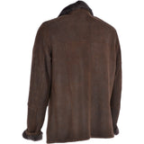 Leather Sheepskin Flying Jacket Brown: Anton