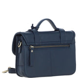 Stylish Ashwood Leather Medium Satchel Bag Navy: Y-62