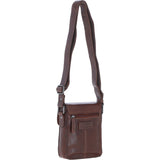 Ashwood Leather Men's Buckle Crossbody Bag Chestnut: S-60