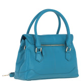 Premium Leather Shoulder Bag with Detachable Crossbody Strap Turquise: Y-56