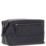 Mens Leather Washbag Black: Milo
