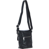 Ashwood Leather Men's Cross Body Flap Bag Black: PL-44