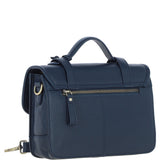 Stylish Ashwood Leather Large Satchel Bag Navy: Y-63