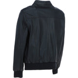 Men's Real Light Weight Leather Regular Fit Bomber Jacket Black: G Bomber