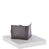 Vegetable Tanned 8 Card, ID & Coins & Zip Billfold Tab Leather Wallet Brown : 1258-VT