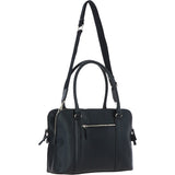 Ashwood 3 Section Large Leather Handbag Black: X-39