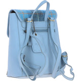 Ashwood Leather & Harris Tweed® Cloth Compact Backpack Baby-blue/Blue: TW-65-19-BB
