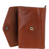 Women's Vintage Wash 12 Card Leather Purse Honey Tan: G-42