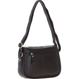 Elegant Ashwood Leather & Harris Tweed® Cloth Crossbody Bag Brown/Mcload: TW-27-01-BM