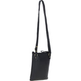Authentic Ashwood Leather & Harris Tweed® Cloth Crossbody Bag Black/White: TW-29-012-BW