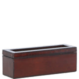 Ashwood Leather's Premium Triple Watch Case with See-Through Lid Chestnut: LF-105