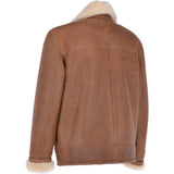 Mens Sheepskin Flying Jacket Whiskey/Cream: KE 007E