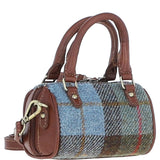 Ashwood Leather & Harris Tweed® Cloth X-Small Barrel Bag Tan/Mcload: TW-60-02-TM