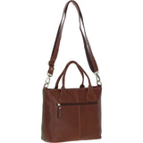 Versatile Ashwood Leather & Tweed Shoulder Bag Tan/Green Check: TW-22-010-TGNH