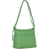 Sleek Luxe Leather Shoulder Bag Fern: Mourne