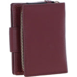 Ashwood Leather RFID Secure Wallet/Purse with Zip and Stud Closure Wine: X-30