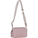 Compact Twin Zip Ashwood Leather Crossbody Bag Wood Rose: X-35