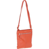 Ashwood Curve  Zip Top Leather Cross Body Bag Burnt Orange: 64640/curve