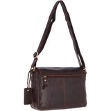 Vintage Leather Cross Body Shoulder Bag Brandy – G22