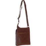Ashwood Leather & Harris Tweed® Cloth Crossbody Bag Tan/LT Blue: TW-24-05-TB