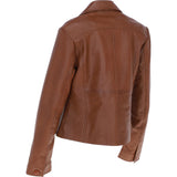 Ashwood Leather Short Blazer Jacket Tan : Awl 1676