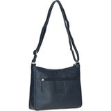 Ashwood Ladies Leather Shoulder Bag Navy: AJ4