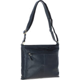 Vintage Medium Leather Shoulder Bag Navy – G23