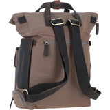Fenland Canvas & Leather Backpack Mud/grey: FEN-755