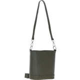 Elegant Crossbody Bucket Bag Khaki: 63386