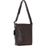 Classic A4 Leather Flap-Over Messenger Bag Brandy: Q-43