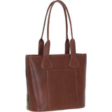 Ashwood Leather & Harris Tweed® Cloth Genuine Leather Shoulder Bag Tan/Mcload: TW-23-02-TM