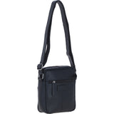 Ashwood Leather Men's Zip Crossbody Bag Black: S-62