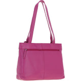 Classic Leather Zipped Shoulder Bag Berry: Derry