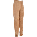 Womens Suede Leather Trousers Sand/Sue: 766 TROUSERS