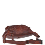 Vintage Leather Travel Waist Bag Tan: Ed