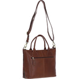 Versatile Ashwood Leather & Harris Tweed® Cloth Shoulder Bag Tan/Green/Red: TW-22-08-TR