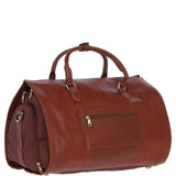 Premium Leather Holdall with Detachable Shoulder Strap Tan: pl-49