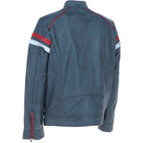 Ashwood Men's Leather Biker Jacket with Red Stripe Grey: AWM-BOXER
