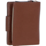 Ashwood Leather RFID Secure Wallet/Purse with Zip and Stud Closure Tan: X-30