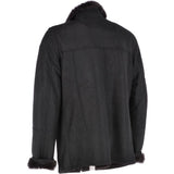 Leather Sheepskin Flying Jacket Black: Anton