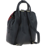 Ashwood Leather & Harris Tweed® Cloth Multi-Pocket Backpack Black/Red: TW-66-14-BR