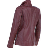 Ashwood Womens Leather Jacket Burgandy: awl 880