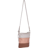 Multicoloured Zip Top Cross Body Bag Tan Multi – Ela 1879