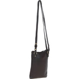 Authentic Ashwood Leather & Harris Tweed® Cloth Crossbody Bag Brown/Mcload: TW-29-01-BM