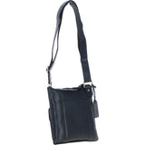 Vintage Small Leather Shoulder Bag Navy – G20