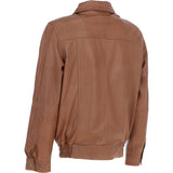 Men's Real Leather Brando Bomber Jacket Tan: AWM-601